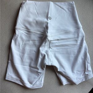 Lululemon White High-Waisted Shorts
